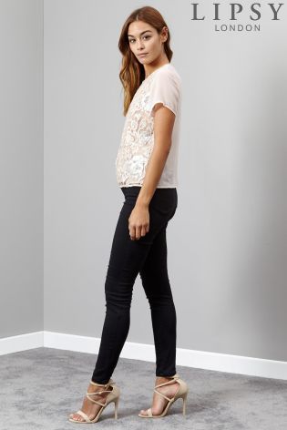 Lipsy Embellished Sequin Tee